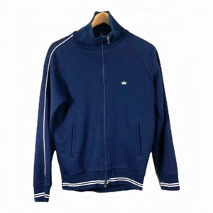 ACE BRAND Vintage Blue Stretch Long Sleeve High Neck Full  Zip Track Jacket US S